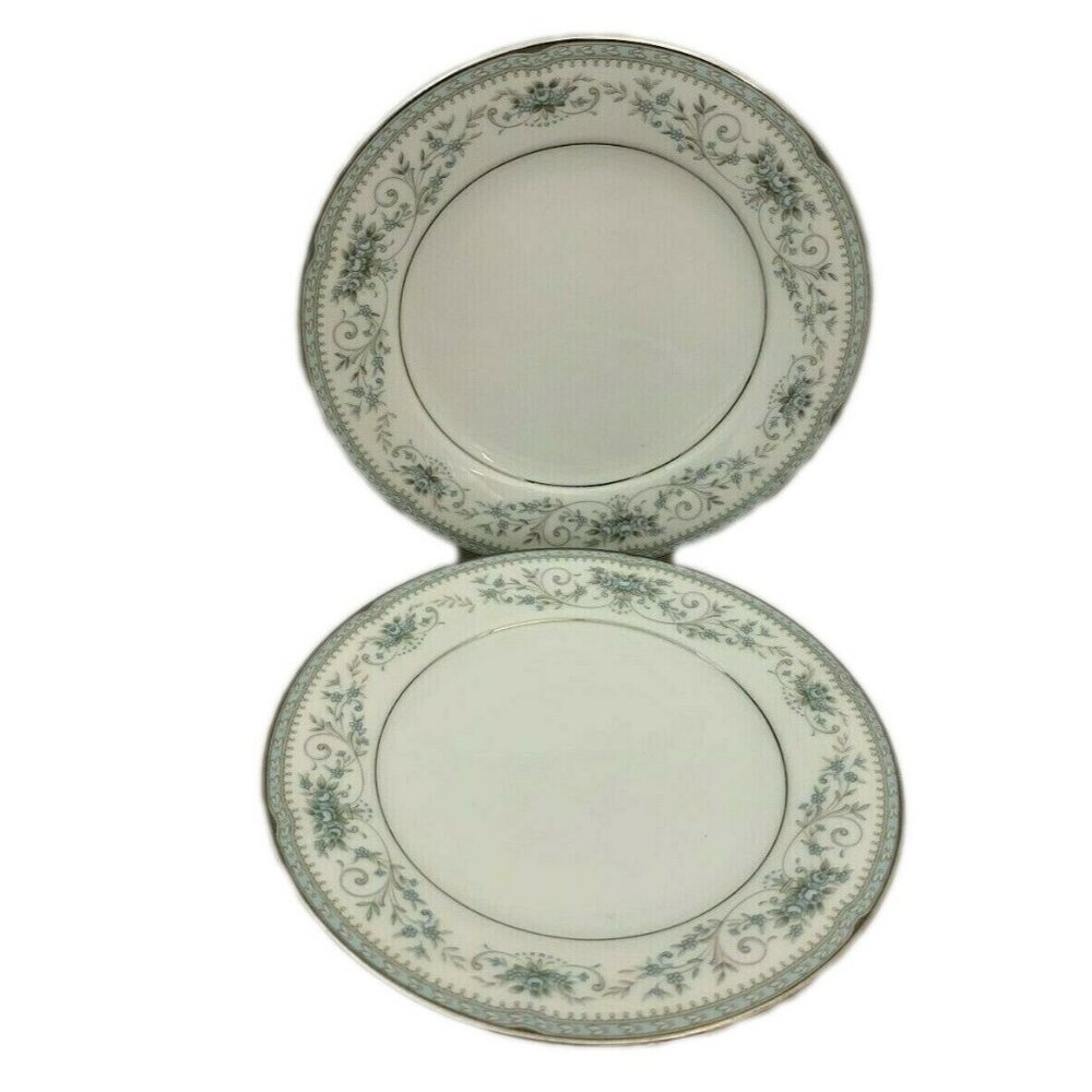 Noritake China - Colburn Pattern - Pair Bread & Butter Plates - 6 3/8" - #6107